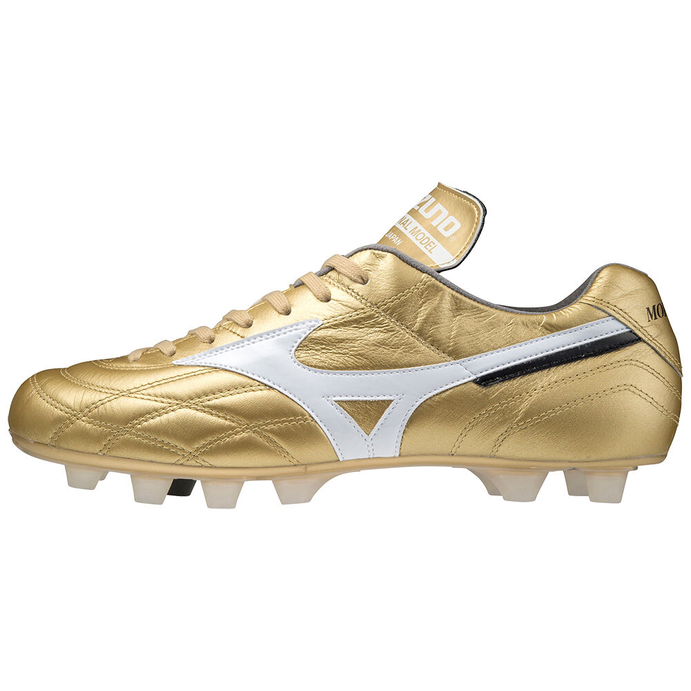 Mizuno Men's Morelia Ul Japan Soccer Cleats Gold/White (P1GA211150-LPS)